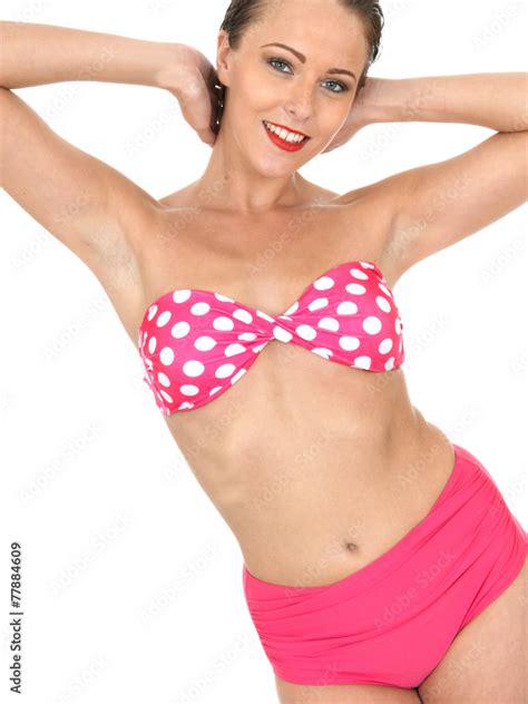 Attractive Sexy Woman Pin Up Model In A Bikini Stock Photo Adobe Stock