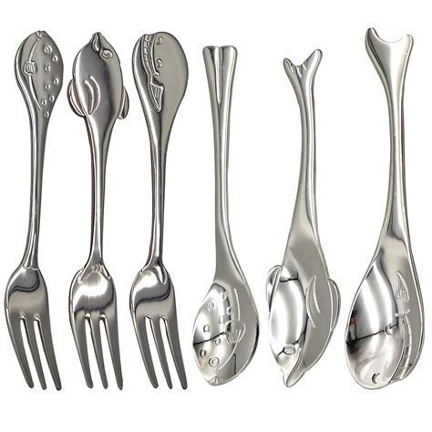 maydahui pcs fish shape spoons forks  kitchen