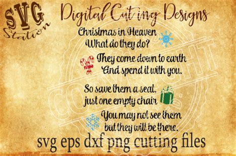 Christmas In Heaven Svg Png Eps Dxf Cutting File Silhouette Cricut