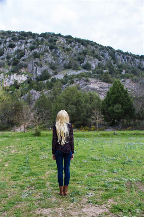 Young woman alone in nature stock photo (131758) - YouWorkForThem