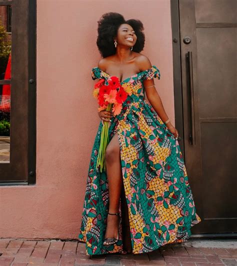 African Kitenge Dress Designs Off The Shoulder V Neck Sexy Wax Print Plus Size Long Wedding