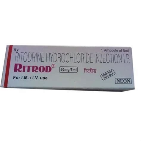 Ritodrine Hydrochloride Injection, Packaging Type: Box, Dose: 50 Mg at Rs 152/piece in Nashik