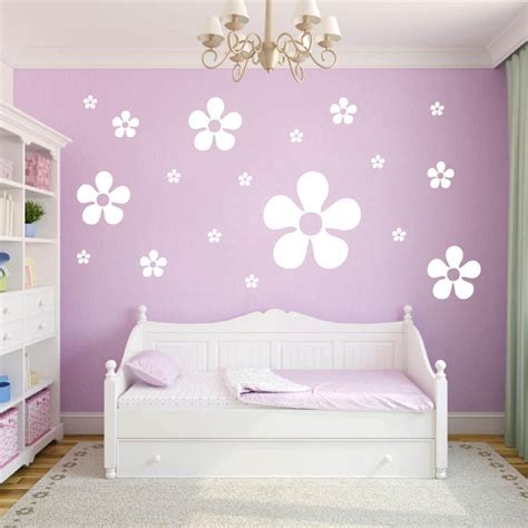 Flowers Wall Decals Set Of 18 Overstock 10071691 Girls Room