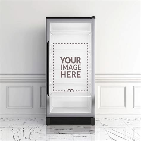 Glass Door Fridge Mockup Generator Decal For Stores And Offices