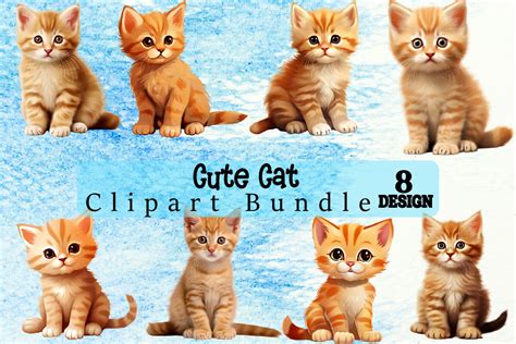 Cute Cat Clipart Graphic By Vintage · Creative Fabrica