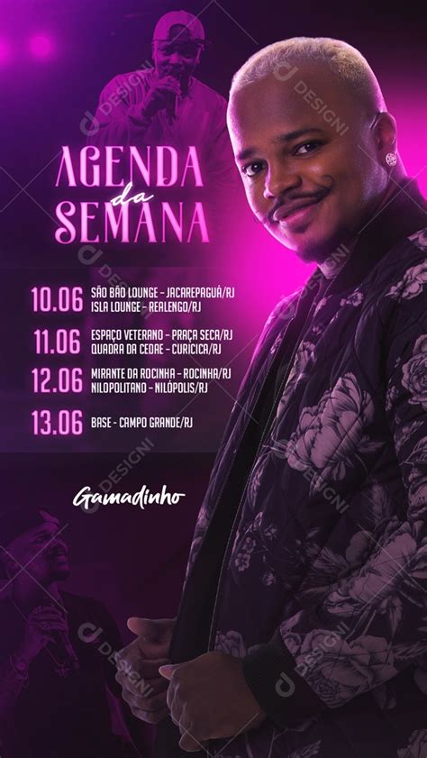 Story Flyer Agenda Da Semana Gamadinho Social Media Psd Edit Vel