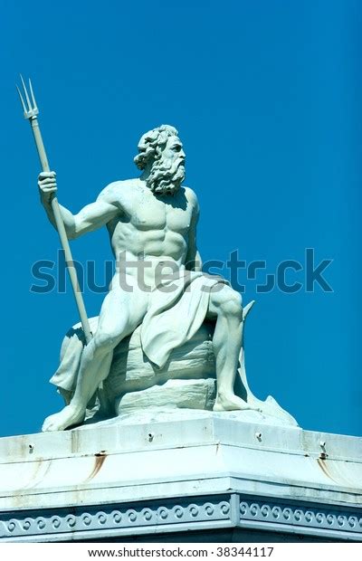 Statue Greek God Sea Poseidon Located Stock Photo Edit Now 38344117