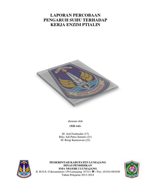 Pdf Laporan Pengaruh Suhu Terhadap Kerja Enzim Ptialin Dokumen Tips