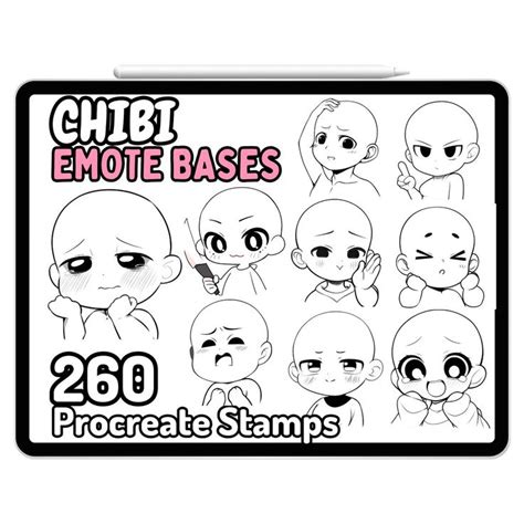 Procreate Emote Base Twitch Discord Badges Chibi Hair Words Symbol