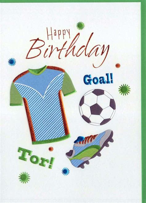 Geburtstagskarte Junge Happy Birthday Fußball Geburtstagskarte