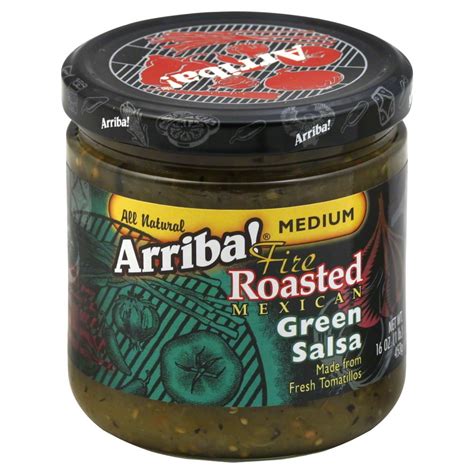 Arriba Medium Fire Roasted Mexican Green Salsa 16 0 OZ Walmart