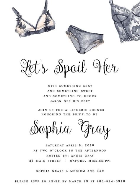 Evelyn Lingerie Shower Invitation Lingerie Party Invite Etsy Artofit