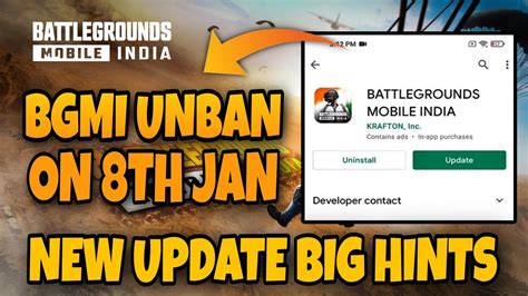 Bgmi Unban On Th January Bgmi New Update Date Big Hints New