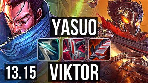 YASUO Vs VIKTOR MID 22 0 8 Quadra Legendary 1 1M Mastery KR