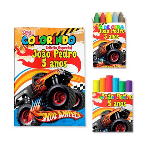 Kit Colorir Massinha Hot Wheels Elo Produtos Especiais