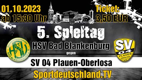 MDOL 5 Spieltag HSV Bad Blankenburg SV 04 Plauen Oberlosa Video