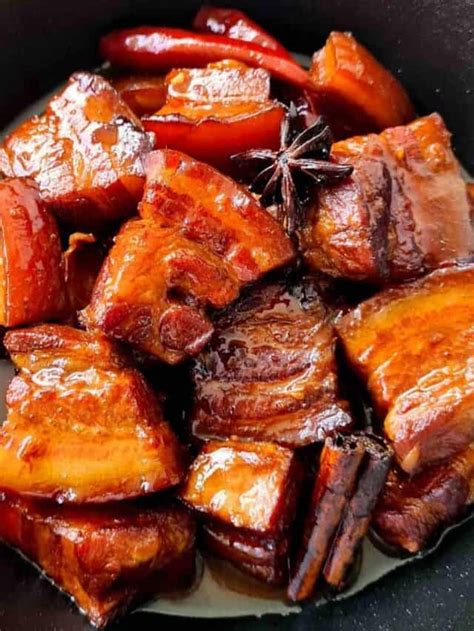 Red Braised Pork Belly Hong Shao Rou Casually Peckish