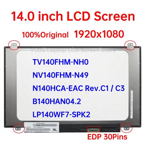 14 Inch IPS Laptop LCD Screen NV140FHM N49 TV140FHM NH0 N140HCA EAC