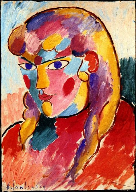 Girl With Blue Eyes And Two Plaits Artist Alexei Jawlensky Year 1916