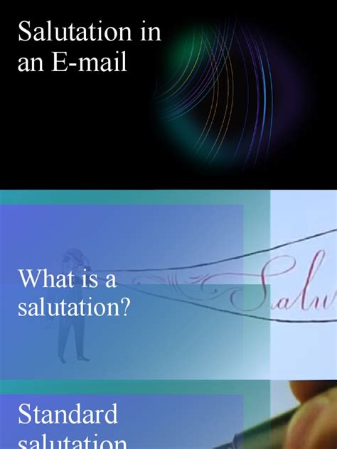 Salutation in An E-Mail | PDF