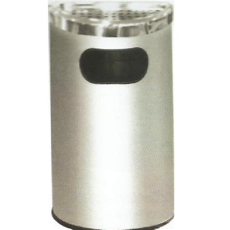 Stainless Steel Semi Round Bin Cw Ashtray Top Svs Hygiene