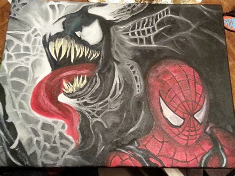 Venom And Spidey Oil Painting Oil Painting Painting Art