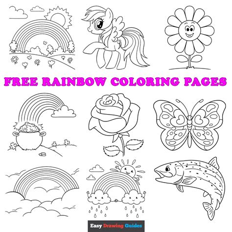 Free Printable Rainbow Coloring Pages for Kids