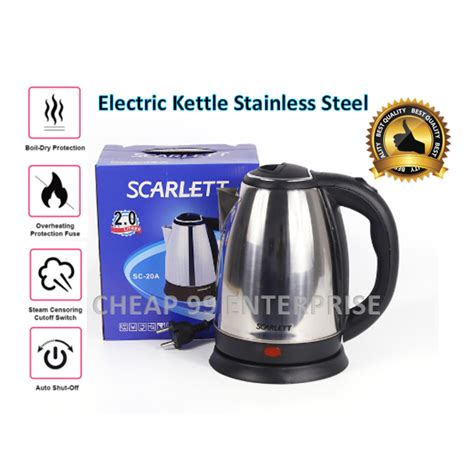 Kettle Stainless Steel Electric Automatic Cut Off Jug Kettle 2L Water