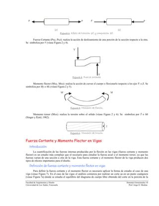 Significado De Cortante Y Momento Flector PDF