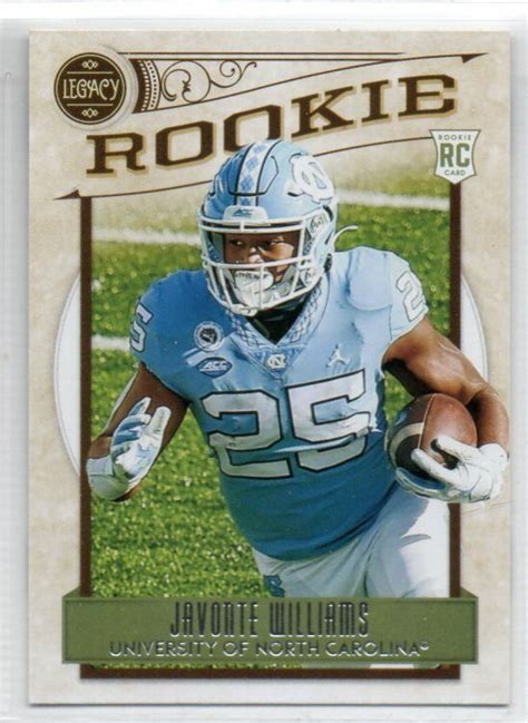 Javonte Williams Panini Chronicles Draft Rookie Legacy Broncos