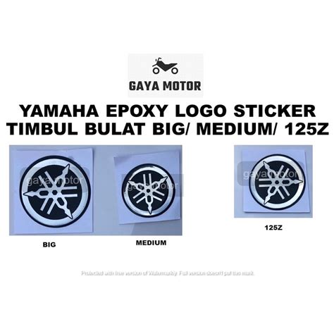 Yamaha Epoxy Logo Sticker Timbul Bulat Big Medium 125Z Shopee Malaysia