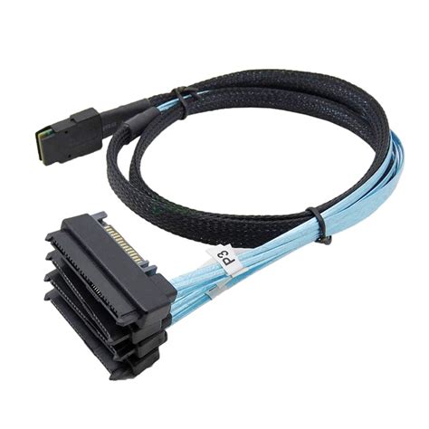 Cablecc Interno 36 Pinos Mini Sas SFF 8087 Host Para 4 SFF 8482 Alvo