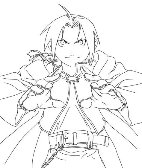 Fullmetal Alchemist Edward Elric Coloring Pages Edward Elric Coloring