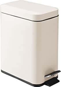 Mdesign Metal Gallon Rectangular Slim Profile Step Trash Can