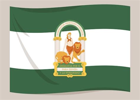 Ilustración de la bandera de Andalucía dibujada a mano Vector Gratis