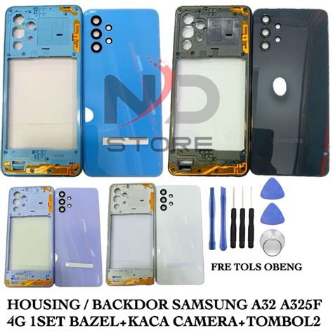 Jual Kesing Backdoor Samsung A32 4G Original Fullset Tombol Kaca