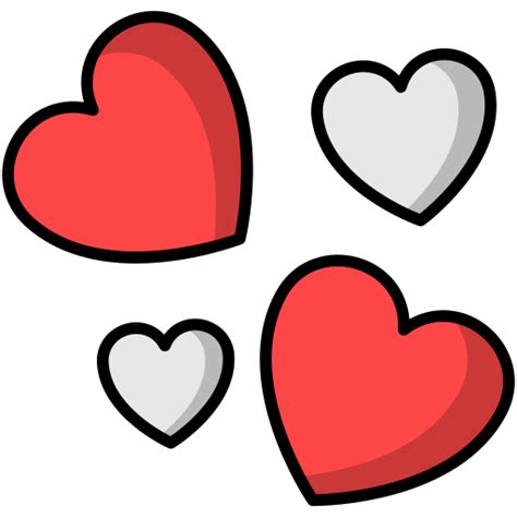 Hearts Icon Generic Outline Color