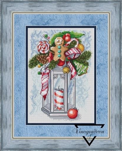 Christmas Lantern Cross Stitch Chart Code Ev Evgenia Vinogradova