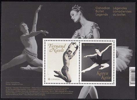 Canada Mnh Canadian Ballet Legends Fernand Nault Karen Kain