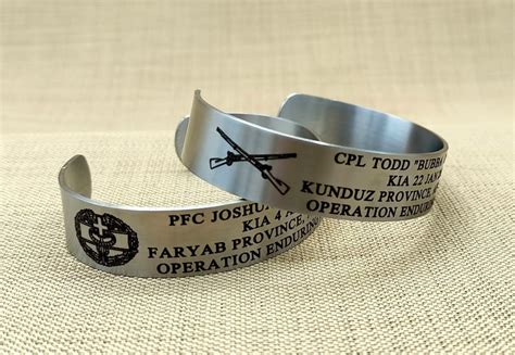 Customized Stainless Steel Memorial Cuff Bracelet Honor The Etsy