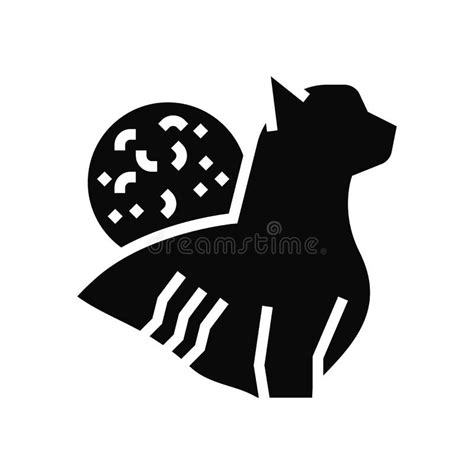 Cat Scratch Disease Glyph Icon Vector Illustration Stock Vector