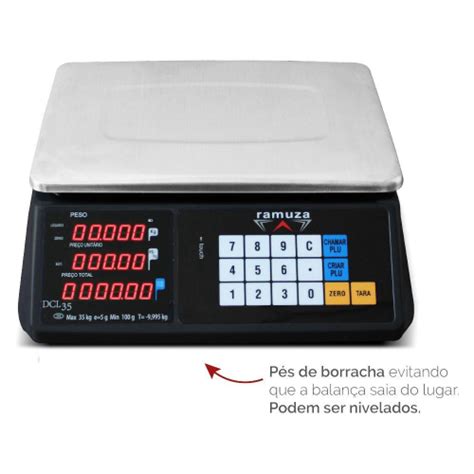 Balança Computadora Comercial Touch 35 kg x 5g Ramuza dcl 35