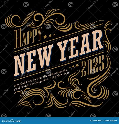 Happy New Year 2025 Greetings Stock Vector - Illustration of business ...