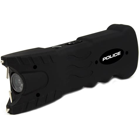 Black Heavy Duty Stun Gun POLICE 916 With Safety Disable Pin & LED ...