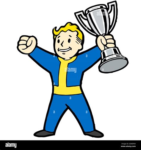 Ilustración De Vault Boy Personaje Feliz Cabeza Fallout Fotografía De