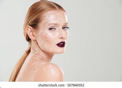 Nude Woman Body Art Looking Away Stock Photo Shutterstock