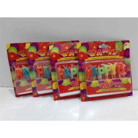 Jual Lilin Ulang Tahun Huruf Kapital Happy Birthday Candle Shopee