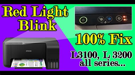 Epson L3110 L3200 L3215 L3216 L3250 Red Light Blink Solutions How To Reset Ink Pad In 4k