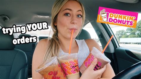 Trying My Subscribers Favorite Dunkin Donuts Drinks Youtube