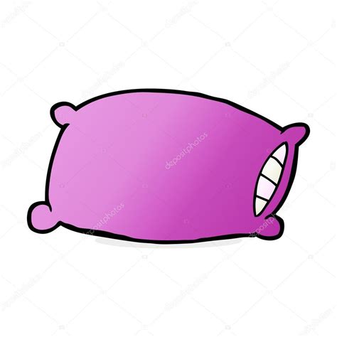 Cartoon Illustration Of Pillow Stock Vector Image By Lineartestpilot